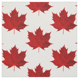 Tissu Conception vibrante de feuille d'érable rouge