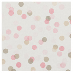 Tissu Confettis roses et Brown Girly sans couture
