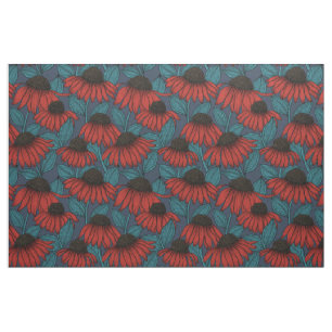 Tissu Confleurs rouges