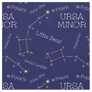 Tissu Constellation de l'hémisphère Nord Ursa mineure