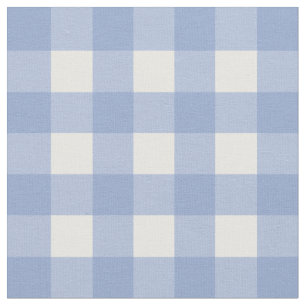 Tissu Contrôle bleu et blanc de sérénité de guingan