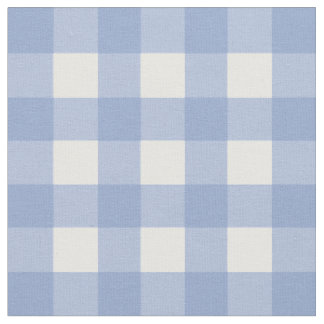 Tissu Contrôle bleu et blanc de sérénité de guingan