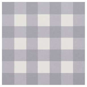 Tissu Contrôle gris et blanc lilas de guingan
