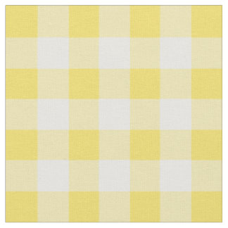 Tissu Contrôle jaune et blanc de renoncule de guingan