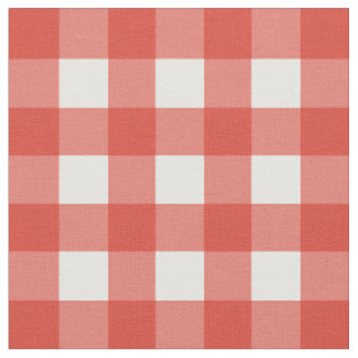 Tissu Contrôle rouge et blanc de fiesta de guingan