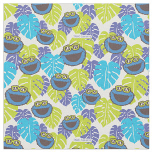 Tissu Cookie Monster Motif tropical
