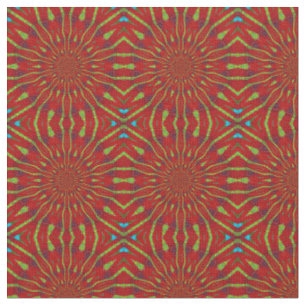 Tissu Cool Rouge moderne Floral Ethnic Textile Tribal Im