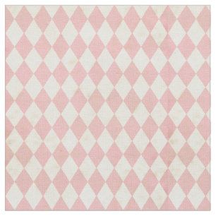 Tissu Copie à motifs de losanges rose affligée