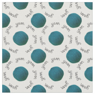 Tissu Copie de fil/motif turquoise de boules de fil