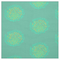 Copie de fleur de Protea : jaune, turquoise