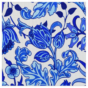 Tissu Copie de jacinthe de William Morris, bleu de
