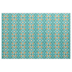 Tissu Copie de plume de paon sur le coton de Pima
