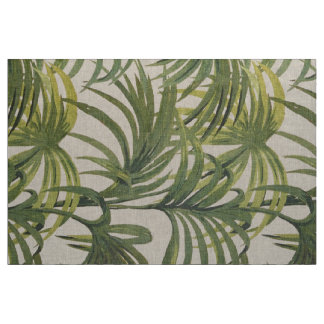 Tissu Copie en feuille de palmier verte de toile