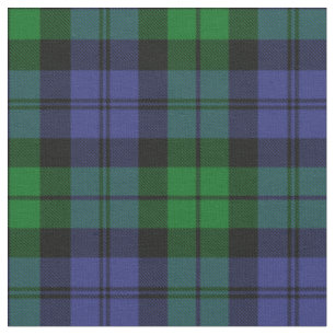 Tissu Copie militaire de tartan de montre noire