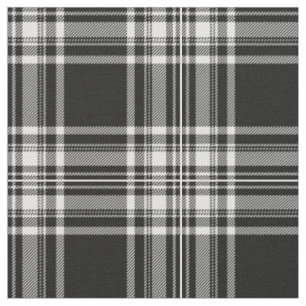 Tissu Copie noire et blanche royale de tartan de Stewart