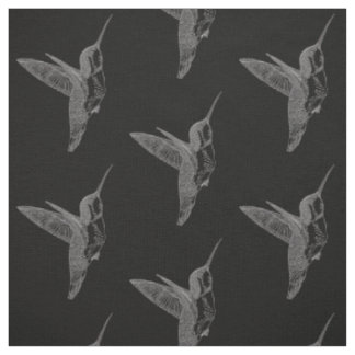 Tissu Copie planante de noir de colibris