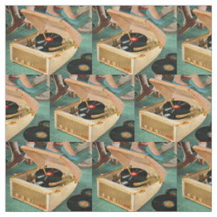 Tissu copie portative de nouveauté de tourne-disque des