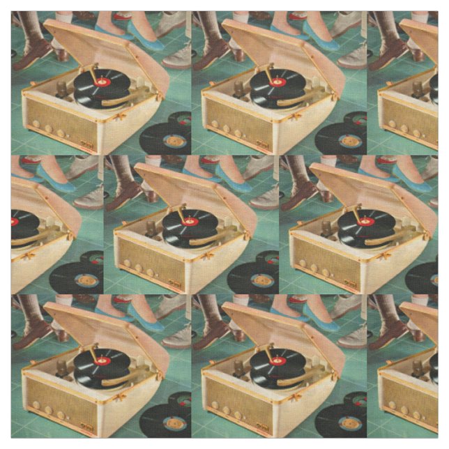 Tissu copie portative de nouveauté de tourne-disque des (Échantillon)