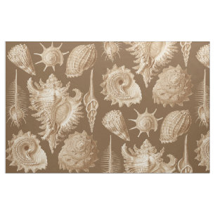 Tissu Coquillages Antiques Vintage