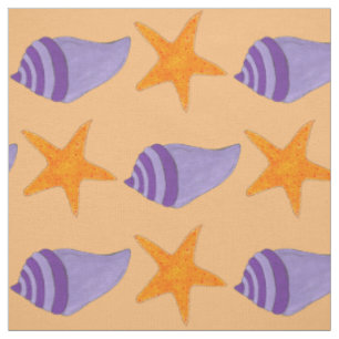 Tissu Coquille de coquillage de coquillage de plage oran