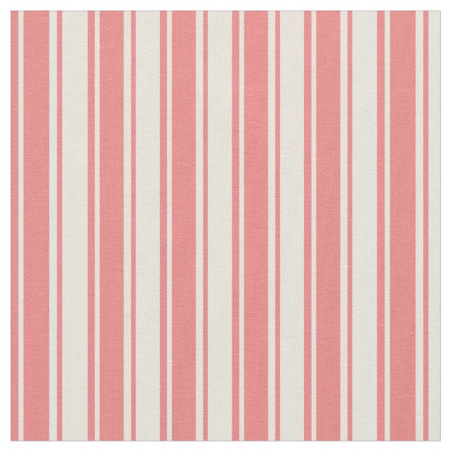 Tissu Corail clair et Motif beige (Fermer)