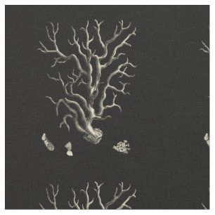 Tissu Corail noir et bronzage