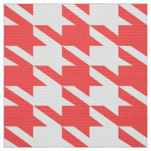 Tissu Corail-Rouge & Blanc Motif sans couture
