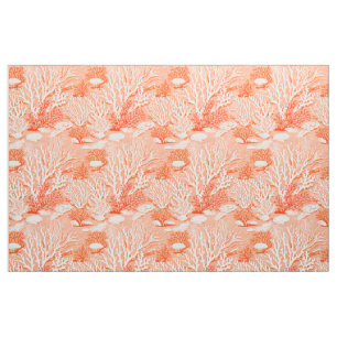Tissu Corail rouge monochromatique