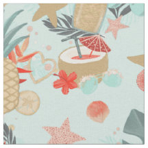 Coral Red et Mint Beach Motif