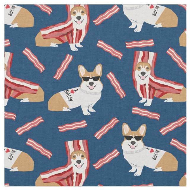 Tissu corgi bacon (Fermer)