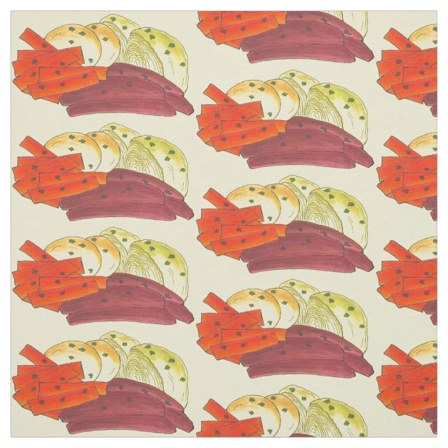 Tissu Corned Beef Cabbage Potates Carottes Irlandais (Échantillon)