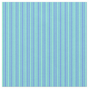 Tissu Cornflower Blue & Aquamarine Motif rayé