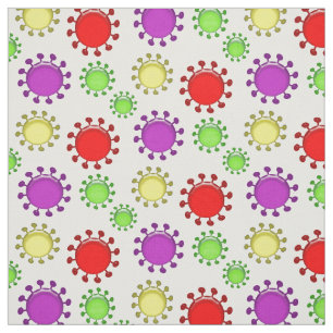 Tissu Coronavirus colorés Formes de germes viraux
