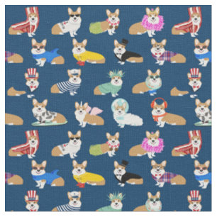 Tissu costumes de corgi marine