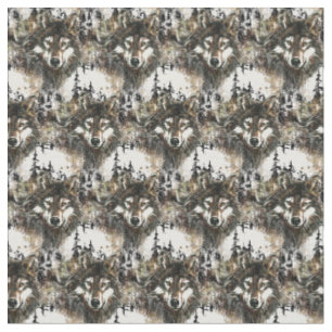 Tissu Couleur dos personnalisé Wolf Mountain Animal Natu
