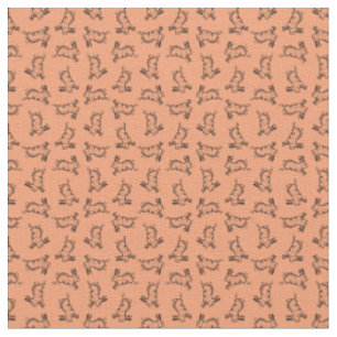 Tissu Couleur GLOBAL Vintage de lapin à lapin en sauce