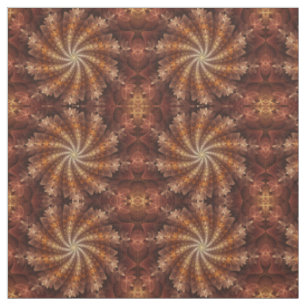 Tissu Couleurs chaudes, Trippy Moderne Motif d'art fract