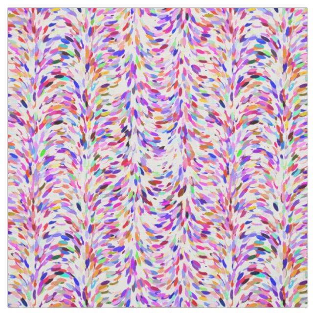 Tissu Couleurs d'été vives Peinture Motif (Échantillon)