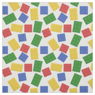 Tissu Couleurs primaires Toy Building Bricks Motif Impri