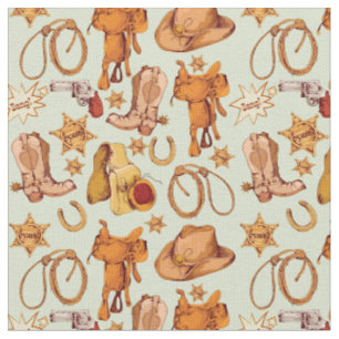 Tissu Country Western Cowboy Gear