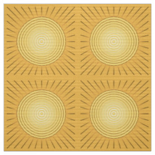 Tissu Coup de soleil géométrique moderne - Or de mouta