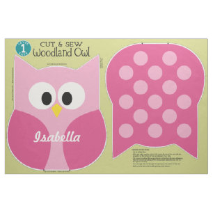 Tissu Couper et scier Chouette de bois Animal farci pers