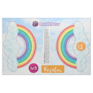 Tissu Coupez et cousez l'arc-en-ciel - projet facile de