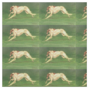 Tissu courant d'art de chien de barzoï