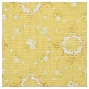 Tissu Couronnes de fleurs avec motif de centres de rose