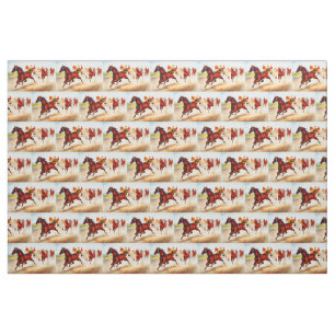 Tissu Course de chevaux
