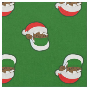 Tissu covid masque visage de noël noir père Noël