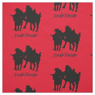 Tissu Cowboy de Rodéo Occidental Lutte de Bouvillon