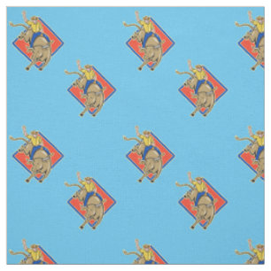 Tissu Cowboy occidental Taureau de rodéo montant la