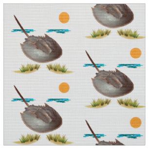 Tissu Crabe en fer à cheval